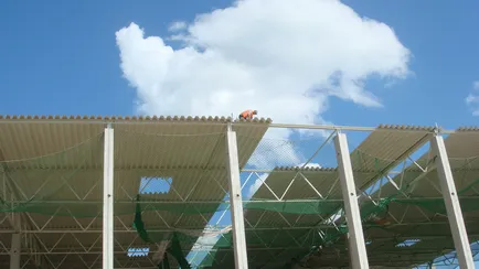 Hangar de carton ondulat - construcție, lambriu, desene