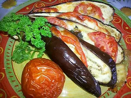 cuptor Vinete la cuptor cu brânză și roșii (ca cel mai bine conservate) Vinete coapte în cuptor cu brânză și roșii