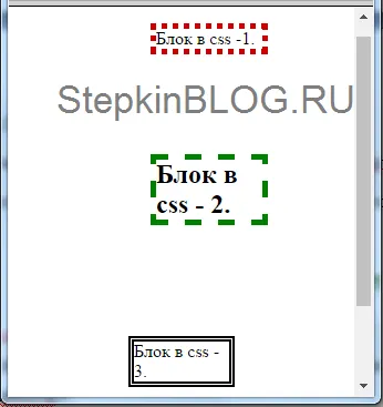 Blocuri în css