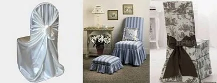 Scaun acoperă cu mâinile proprii, modele, idei pentru decoratiuni de nunta, perdele, Lambrichene, acasă
