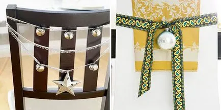 Acoperă pe scaune și decorațiuni pentru masă festivă idei de decorare