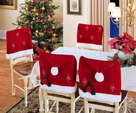 Acoperă pe scaune și decorațiuni pentru masă festivă idei de decorare