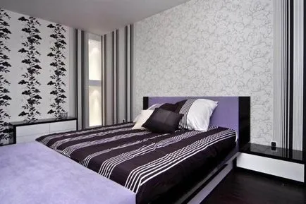Proiectarea peretilor cu tapet două tipuri de culori în aceeași cameră, finisare foto, cum să combine un design, în dublu