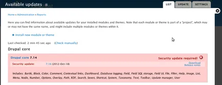actualizare de bază Drupal la cea mai recentă versiune