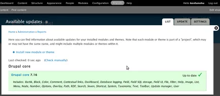 actualizare de bază Drupal la cea mai recentă versiune