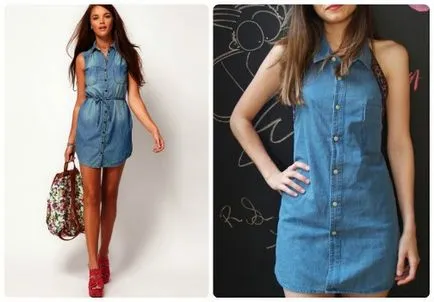 sundress denim pentru toamna și iarna cu propriile sale mâini
