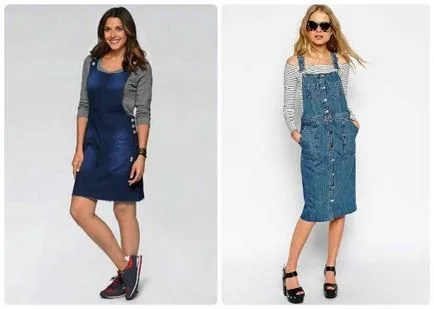 sundress denim pentru toamna și iarna cu propriile sale mâini