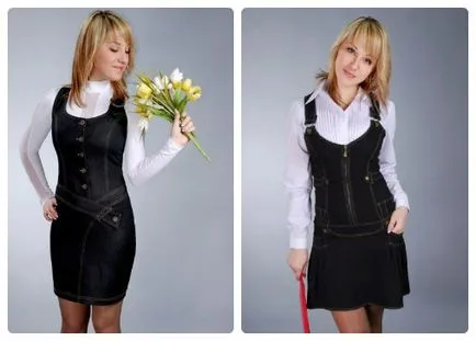 sundress denim pentru toamna și iarna cu propriile sale mâini