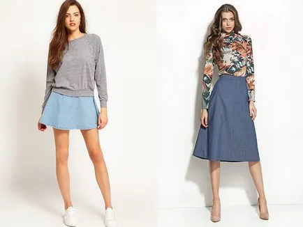Denim fusta clos - un lucru la îndemână în fiecare zi