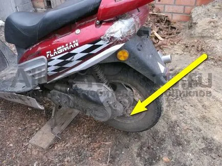 Fotografii de la modul de a trage scuterul de frână, motoare-Alisa