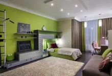Living-copii în aceeași cameră cu sala, fotografii de mobilier, proiectare si zonare a camerei de caldă ca (foto) Living-copii în aceeași cameră cu sala, fotografii de mobilier, design și zonare, cameră caldă ca