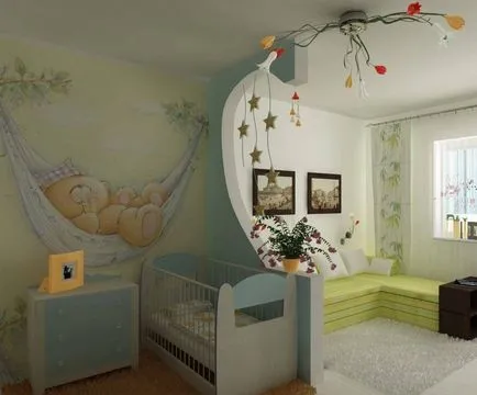 în aceeași cameră cu sala-copii care trăiesc, fotografii de mobilier, proiectare si zonare a camerei cald ca (living-copii) Living-copii în aceeași cameră cu sala, fotografii de mobilier, design și zonare, cameră caldă ca