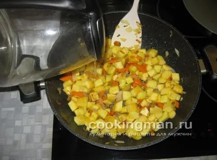 Dovlecel compot (ceapă, morcovi, roșii și ardei) - gătit pentru bărbați (un fel de mâncare de legume) Dovlecel compot (ceapă, morcovi, roșii și ardei) - gătit pentru bărbați