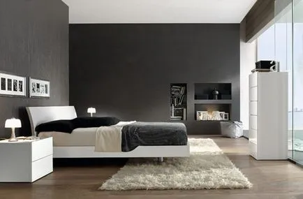 Ce tapet lipici în dormitor - Photo Design Interior (dormitor) Ce tapet lipici în dormitor - Fotografie de interior Design