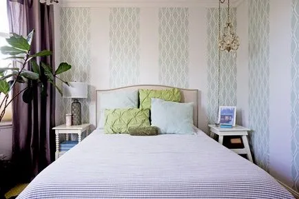 Ce adeziv tapet în dormitor - fotografii de design interior (pentru a alege tapet in fotografii dormitor) Ce tapet lipici în dormitor - Fotografie de interior Design