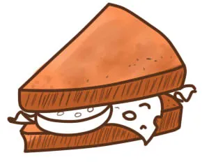 Cum de a desena un creion etape tip sandwich, lessdraw (creion pentru a desena un sandwich) Cum de a desena un creion etape tip sandwich, lessdraw