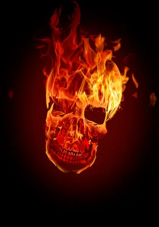 Cum de a desena un craniu uman pe foc