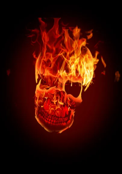 Cum de a desena un craniu uman pe foc