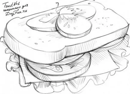 Cum de a desena un creion etape tip sandwich