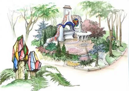 Cum de a desena un peisaj de design de marcare desen