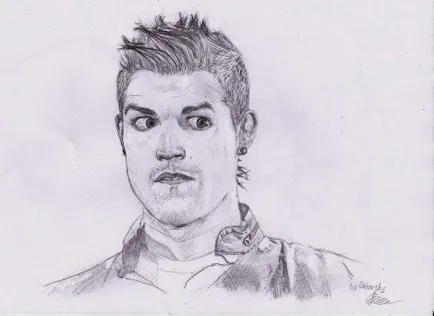 Cum de a desena un creion etape Ronaldo