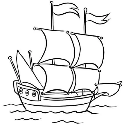 Cum să atragă copilul navei, lessdraw