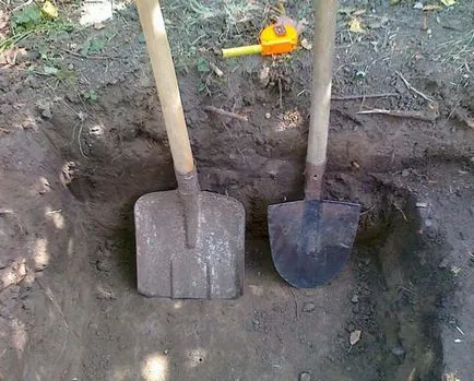 Cum să utilizați o lopată și să sape o gaură drept