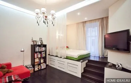 Cum să împartă camera în două zone (22, foto), ideea de zonare Apartments