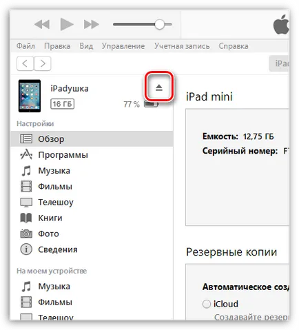Cum de a sincroniza cu aytyuns ayfon (sincronizare) Cum de a sincroniza iPhone cu aytyuns