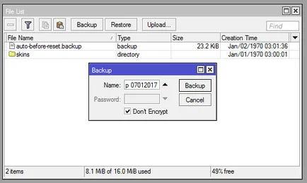 Cum de a păstra configurația MikroTik (ca salva configurația MikroTik) În ceea ce pentru a salva MikroTik de configurare