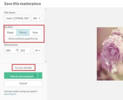 Cum de a reduce dimensiunea fișierului jpg în Photoshop ca vopsea și schimba cantitatea de imagine online