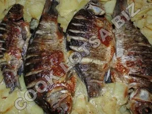 Carp cu cartofi la cuptor - delicios fotografii acasă pas reteta (reteta) Carp cu cartofi la cuptor - delicios acasă-pas fotografii reteta