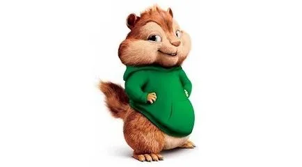 Care este numele de desene animate Chipmunks Alvin și veverițele (hanorac roșu Simon) Care este numele de desene animate Chipmunks Alvin și veverițele