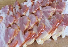 Cartofi la cuptor cu bacon - o rețetă cu pas cu pas fotografii