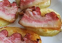 Cartofi la cuptor cu bacon - o rețetă cu pas cu pas fotografii