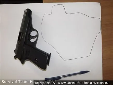 Toc pentru pistol cu mâinile lor (Cabourg) Toc pentru pistol cu propriile sale mâini