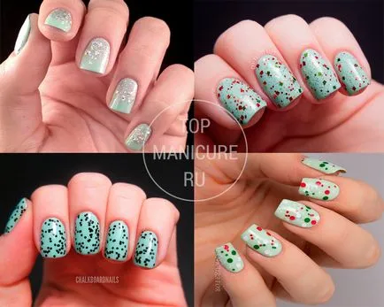 Mint manichiura - proaspete 68 fotografie și design delicate
