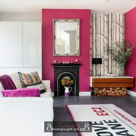 Scrierea pe perete în interiorul idei de decorațiuni interioare