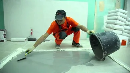 Fluxul de intrare Rata de 1m2 podea pentru a calcula grosimea stratului de acoperire autonivelante