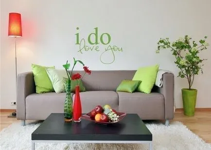 Inscripții - design-ul original al pereților