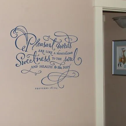 Inscripții - design-ul original al pereților