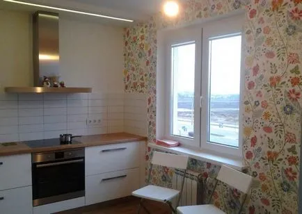 Decorarea gresie bucătărie și tapet (30 poze)