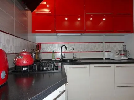 Decorarea gresie bucătărie și tapet (30 poze)