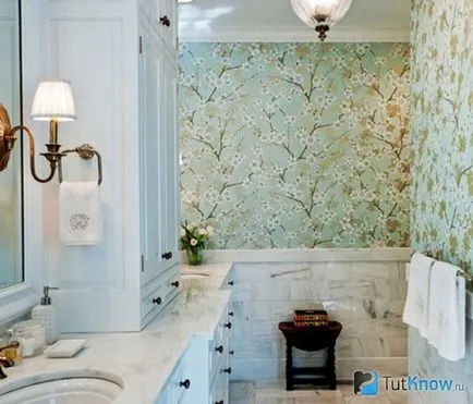 Decorarea pereților cu propriile sale mâini tapet baie (îngrijire) Decorarea pereților cu propriile sale mâini tapetul de baie