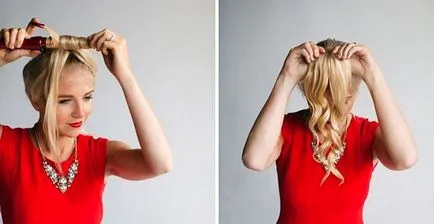 Coafuri folosind ondulatorul, curling fiare de călcat coafuri folosind video, foto