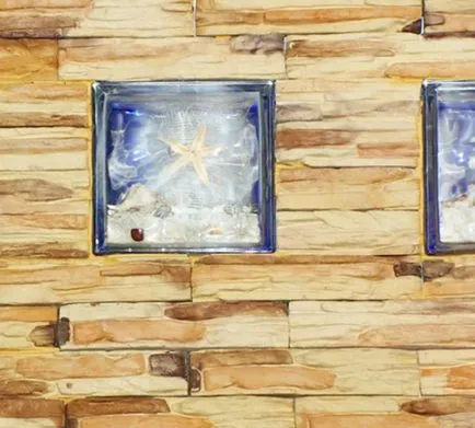 Utilizarea de blocuri de sticlă în interior, portalul de construcție (un nivel ridicat de securitate la incendiu) Utilizarea de blocuri de sticlă în portalul interior, clădire