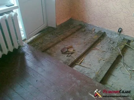 Reparații podea Hrușciov în propriile lor mâini, repararea ei înșiși (podea) Reparații podea Hrușciov în propriile lor mâini, se repară singure