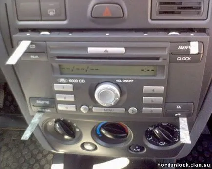 Deblocare ford de radio regulate 6000 - cum să eliminați de radio