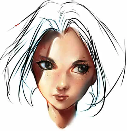 Desenați fata anime fete Sai, lessdraw