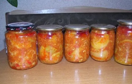 Salata limba Teschin pentru iarna, dovlecei, vinete, reteta de dovleac, realizate cu piper, foto, video